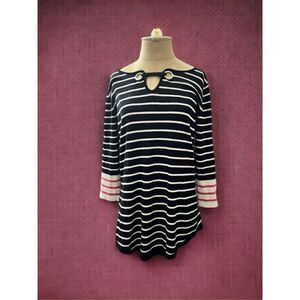 United States Sweaters Keyhole Striped Sweater / SZ: M